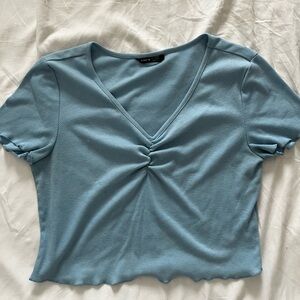 Blue Crop Top